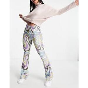 Urban Outfitters Damson Madder Flared Bell Bottom Pants Peggy Psych US 6 NWT